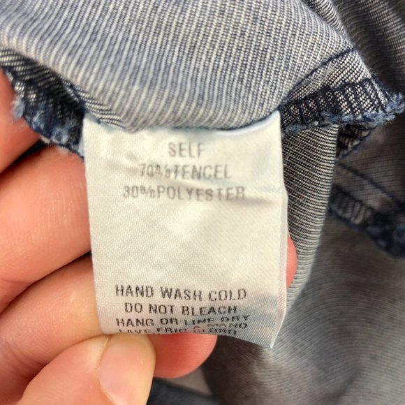NWOT Denim Easel Distressed Button Up Shirt Dress - Picture 13 of 14